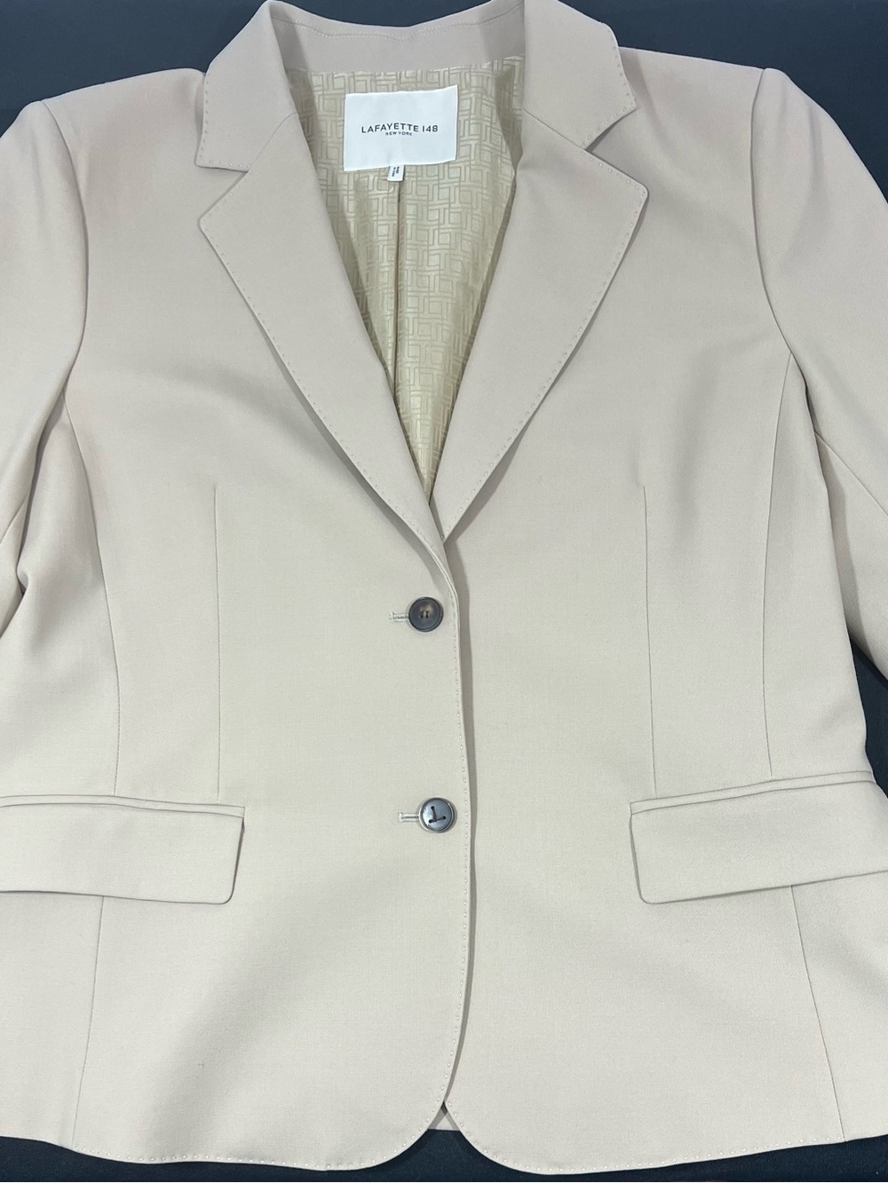 Lafayette 148 New York Beige Tailored Women's Blazer